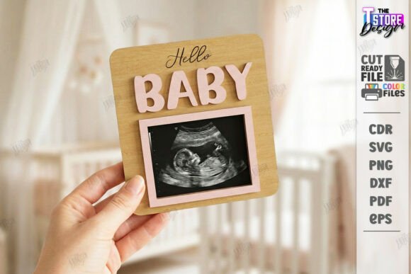 Download Baby Scan Ultrasound Frame Laser Cut - Premium Resources