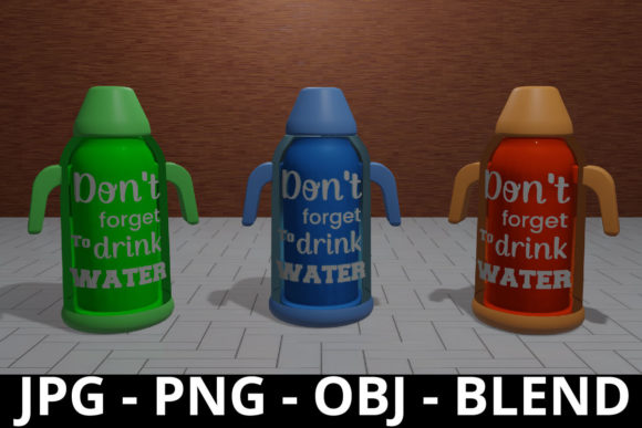 Download Colorful Water Bottle 3d Rendering - 3d rendering Collection