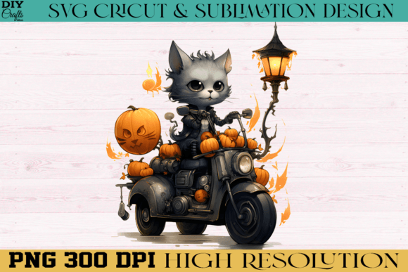 Download Halloween Cat PNG Sublimation Design - Premium Resources