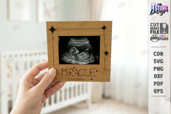 Download Baby Scan Ultrasound Frame Laser Cut - Premium Resources