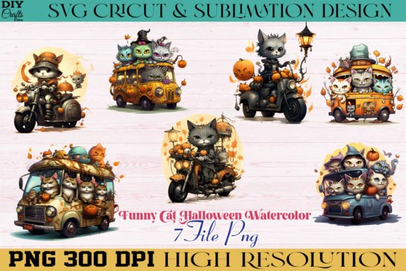 Download Halloween Cat Bundle PNG Sublimation - Premium Resources
