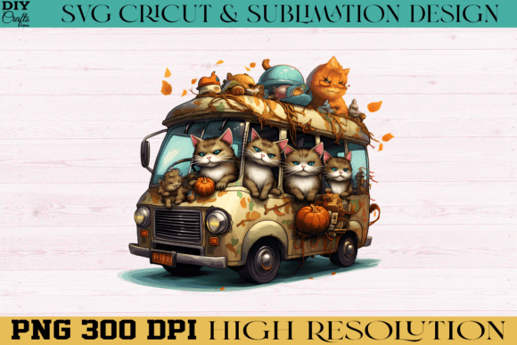 Download Halloween Cat PNG Sublimation Design - Premium Bundle