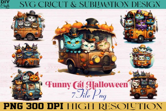 Download Halloween Cat PNG Bundle Sublimation - Premium Resources