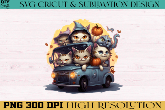 Download Halloween Cat PNG Sublimation Design - Premium Resources