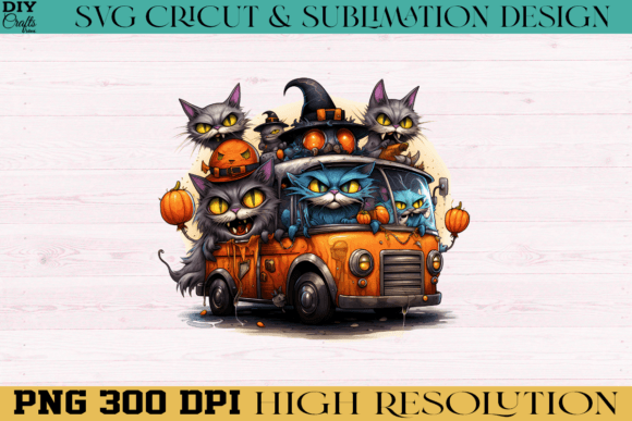 Download Halloween Cat PNG Sublimation Design - Premium Resources