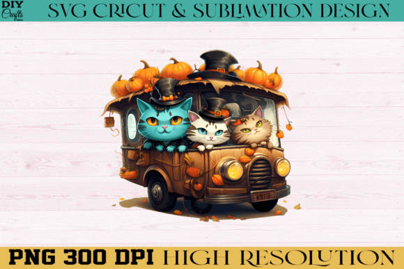 Download Halloween Cat PNG Sublimation Design - Premium Resources