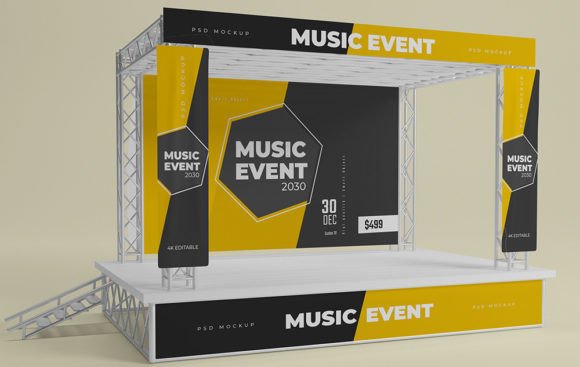 Download PSD Musical Event Stage 3d Rendering - 3d rendering Collection